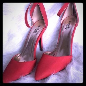 Charlotte Russe red ankle strap heels